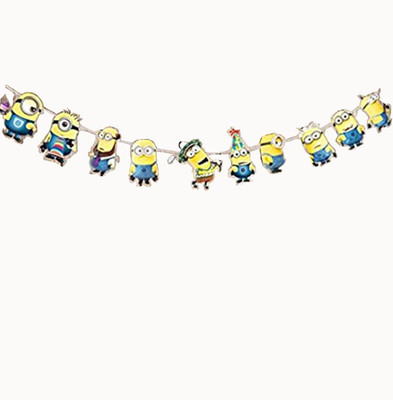 

PARTY PROPZ MINION BIRTHDAY DECORATION/ STRING BANNER(SET OF 1) / MINION PARTY SUPPLIES Banner(8 ft, Pack of 1)