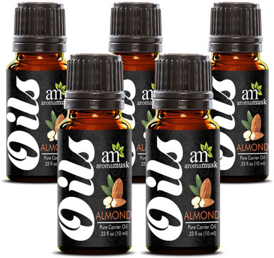 

AromaMusk Sweet Almond Pure Coldpressed Carrier Oil Pack Of 5(10 ml)