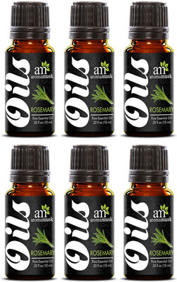 

AromaMusk Rosemary Pure Aroma Essential Oil (Therapeutic Grade, 100% Natural) Pack Of 6(10 ml)
