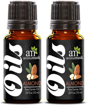 

AromaMusk Sweet Almond Pure Coldpressed Carrier Oil Pack Of 2(10 ml)