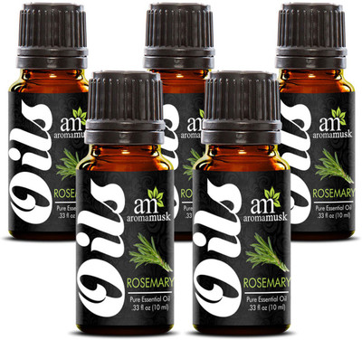 

AromaMusk Rosemary Pure Aroma Essential Oil (Therapeutic Grade, 100% Natural) Pack Of 5(10 ml)