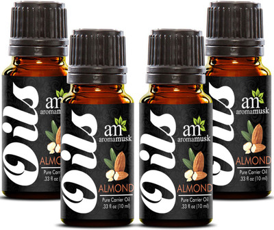 

AromaMusk Sweet Almond Pure Coldpressed Carrier Oil Pack Of 4(10 ml)
