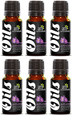 

AromaMusk 100% Pure Lavender Essential Oil (Therapeutic Grade, Natural And Undiluted) Pack Of 6(10 ml)