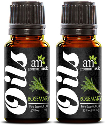 

AromaMusk Rosemary Pure Aroma Essential Oil (Therapeutic Grade, 100% Natural) Pack Of 2(10 ml)
