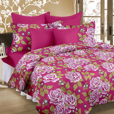

Cortina 104 TC Cotton Double Floral Bedsheet(Pack of 1, Multicolor)