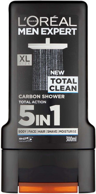 

Loreal men expert Loreal Men Expert New Total Clean 5 in 1 Carbon shower -Body ,Shave ,Hair ,Moisture,(300 ml)