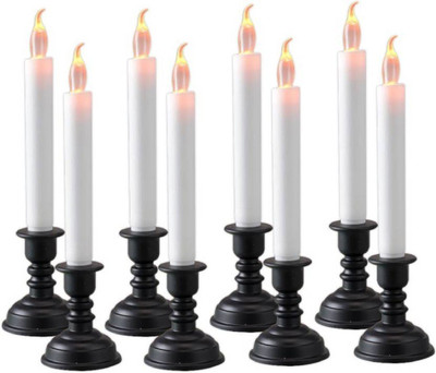 

Sayee Candle Light with stand set of 8pcs Candle(White, Pack of 8)
