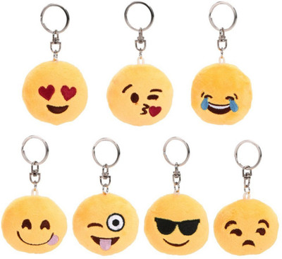 

CTW Cute Funky Lovely Emoji Face combo Key Chain(Multicolor)