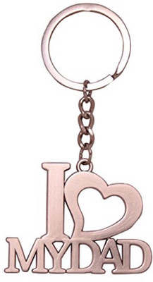 

Madhuraj I Love My Dad Father's Special High Quality Metal Key Chain(Silver)