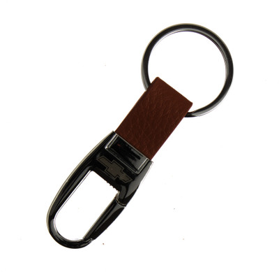 

Techpro Chevrolet Brown Leatherite silver logo Locking Key Chain(Multicolor)