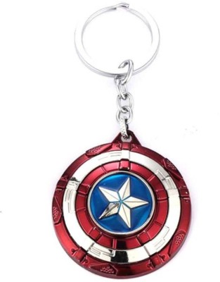 NeoTask Superhero Comics Captain America Shield Rotatable new 3d Metal Key Chain Key Chain