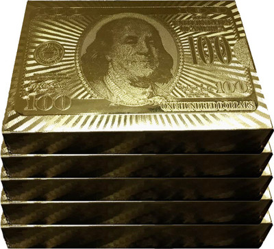 Stealodeal Golden Playing cards Set of 5(Gold)
