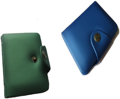 

Sunrays 10 Card Holder(Set of 2, Blue, Green)