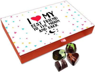 

Chocholik Friendship Gift Box - I Love My Best Friends Chocolate Box - 12pc Truffles(144 g)