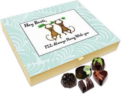 

Chocholik Friendship Gift Box - Hey Besti I'll Always Hang With You Chocolate Box For Friends - 20pc Truffles(240 g)
