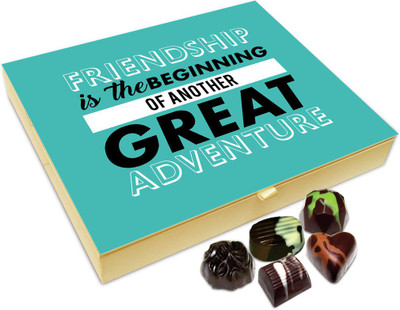 

Chocholik Friendship Gift Box - Friendship Is Beginning Of Great Adventure Chocolate Box For Friends - 20pc Truffles(240 g)