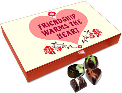 

Chocholik Friendship Gift Box - Friendship Warms The Heart Chocolate Box - 12pc Truffles(144 g)
