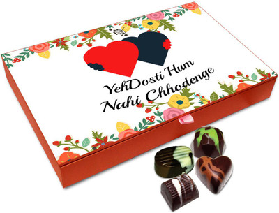 

Chocholik Friendship Gift Box - We Will Never Leave This Friendship Chocolate Box - 12pc Truffles(144 g)