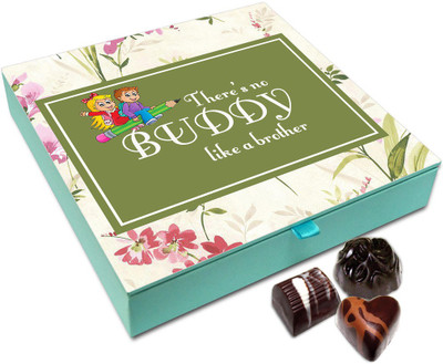 

Chocholik Rakhi Gift Box - There Is No Buddy Like Brother Chocolate Box For Brother / Sister - 9pc Truffles(108 g)