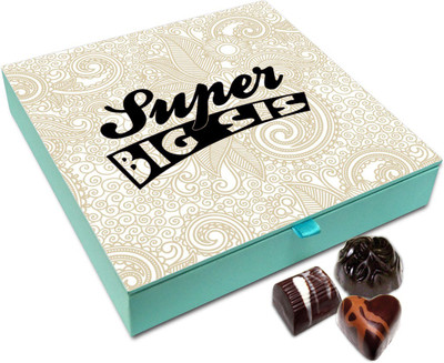 

Chocholik Rakshabandan Gift Box - Super Big Sis Always Chocolate Box For Brother / Sister - 9pc Truffles(108 g)
