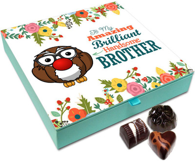 

Chocholik Raksha-bandhan Gift Box - Brilliant Handsome Brother Chocolate Box For Brother / Sister - 9pc Truffles(108 g)
