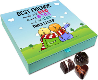 

Chocholik Friendship Gift Box - Best Friends Always Makes Tough Times Easier Chocolate Box For Friends - 9pc Truffles(108 g)