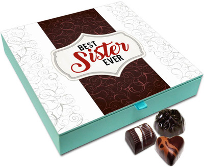 

Chocholik Raksha-bandhan Gift Box - Amazing Sister Ever Chocolate Box For Brother / Sister - 9pc Truffles(108 g)