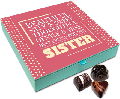 

Chocholik Rakhi Gift Box -sis You Are Best Friend Forever Chocolate Box For Brother / Sister - 9pc Truffles(108 g)