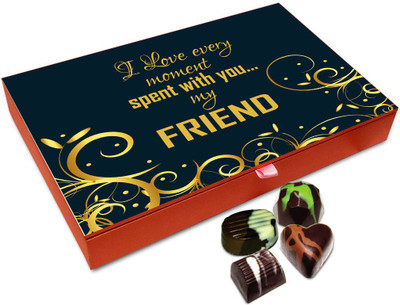 

Chocholik Friendship Gift Box - I Love Every Moment With My Friends Chocolate Box For Friends - 12pc Truffles(144 g)