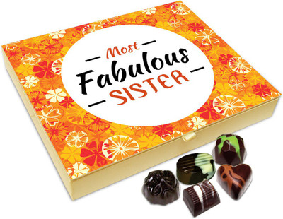 

Chocholik Rakhi Gift Box - I Have The Most Fabulous Sister On Earth Chocolate Box For Brother / Sister - 20pc Truffles(240 g)