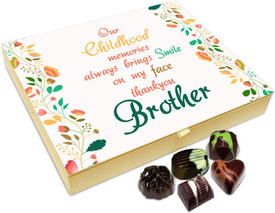 

Chocholik Rakhi Gift - Childhood Memories Brings Smile Chocolate Box For Brother / Sister - 20pc Truffles(240 g)