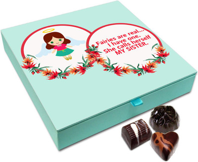 

Chocholik Raksha-bandhan Gift Box - Fairies Are Real Chocolate Box For Brother / Sister - 9pc Truffles(108 g)