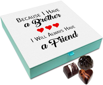 

Chocholik Rakshabandan Gift Box - I Have A Brother Like Friend Chocolate Box For Brother / Sister - 9pc Truffles(108 g)