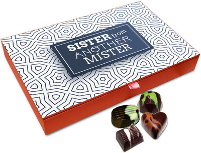

Chocholik Rakhi Gift Box - Sister From Another Mister Chocolate Box For Brother / Sister - 12pc Truffles(144 g)
