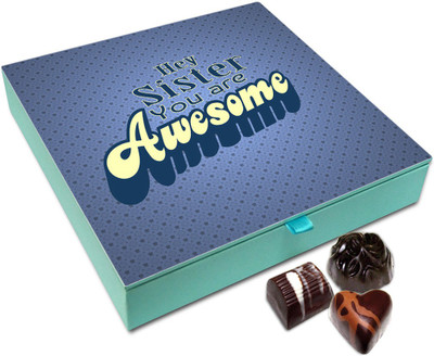 

Chocholik Raksha-bandhan Gift Box - You Are Always Awesome Chocolate Box For Brother / Sister - 9pc Truffles(108 g)