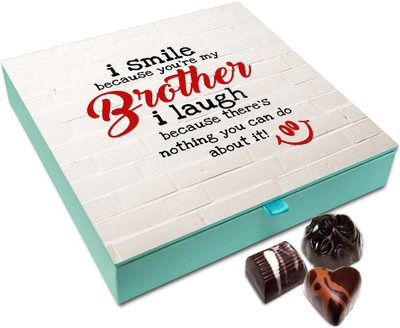 

Chocholik Raksha-bandhan Gift Box - Brother You Make Me Happy Soul Chocolate Box For Brother / Sister - 9pc Truffles(108 g)