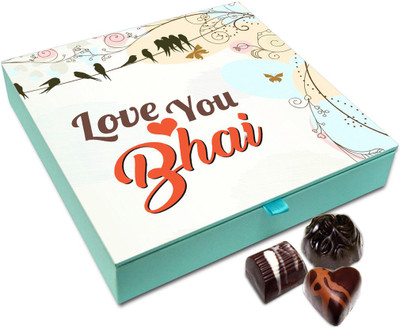

Chocholik Rakshabandan Gift Box - Love You Bhai Chocolate Box For Brother / Sister - 9pc Truffles(108 g)