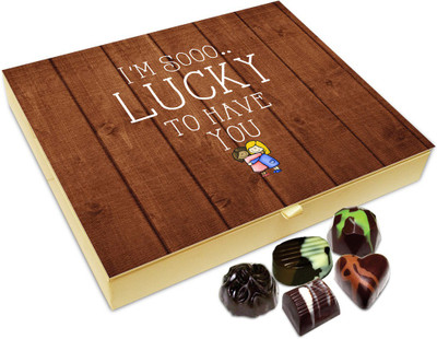 

Chocholik Friendship Gift Box - I Am So Lucky To Have A Friend Like You Chocolate Box For Friends - 20pc Truffles(240 g)