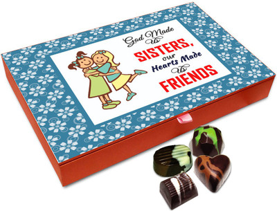 

Chocholik Rakhi Gift Box - My Sister My Friend Chocolate Box For Brother / Sister - 12pc Truffles(144 g)