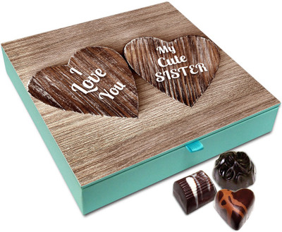 

Chocholik Raksha-bandhan Gift Box - My Cute Sister Chocolate Box For Brother / Sister - 9pc Truffles(108 g)