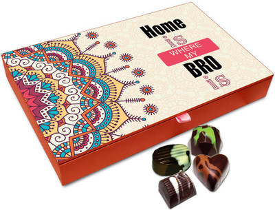

Chocholik Friendship Gift Box - Home Is Where My Bro Is Chocolate Box - 12pc Truffles(144 g)