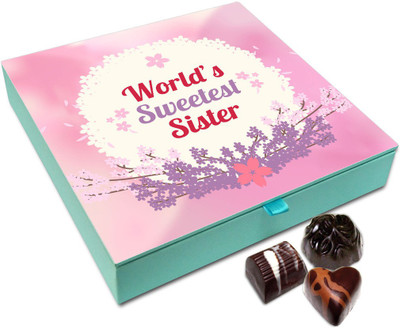 

Chocholik Raksha-bandhan Gift Box - World Sweetest Loving Sister Chocolate Box For Brother / Sister - 9pc Truffles(108 g)