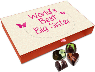 

Chocholik Rakhi Gift Box - World's Best Big Sister Chocolate Box For Brother / Sister - 12pc Truffles(144 g)