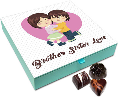 

Chocholik Rakhi Gift Box - Brother Sister Love Is Most Precious Chocolate Box For Brother / Sister - 9pc Truffles(108 g)