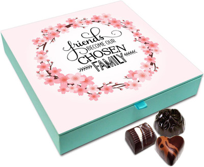 

Chocholik Friendship Gift Box - My Friends Are My Chosen Family Chocolate Box For Friends - 9pc Truffles(108 g)