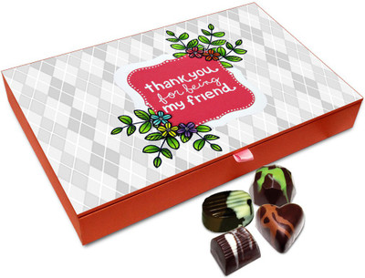 

Chocholik Friendship Gift Box - Thank You For Being My Friend Chocolate Box - 12pc Truffles(144 g)
