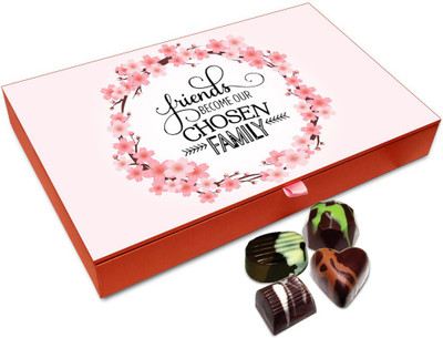

Chocholik Friendship Gift Box - My Friends Are My Chosen Family Chocolate Box For Friends - 12pc Truffles(144 g)