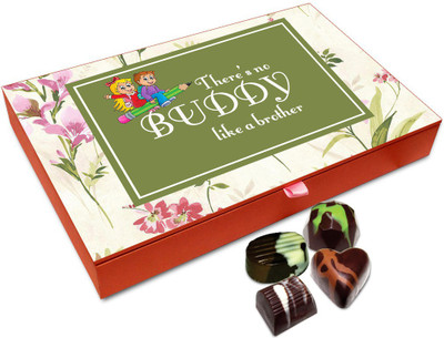 

Chocholik Rakhi Gift Box - There Is No Buddy Like Brother Chocolate Box For Brother / Sister - 12pc Truffles(144 g)