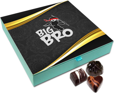 

Chocholik Rakhi Gift Box - Big Bro Chocolate Box For Brother / Sister - 9pc Truffles(108 g)