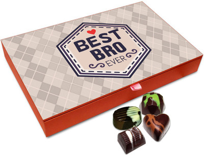 

Chocholik Rakhi Gift Box - Best Bro Ever Anyone Had Chocolate Box For Brother / Sister - 12pc Truffles(144 g)